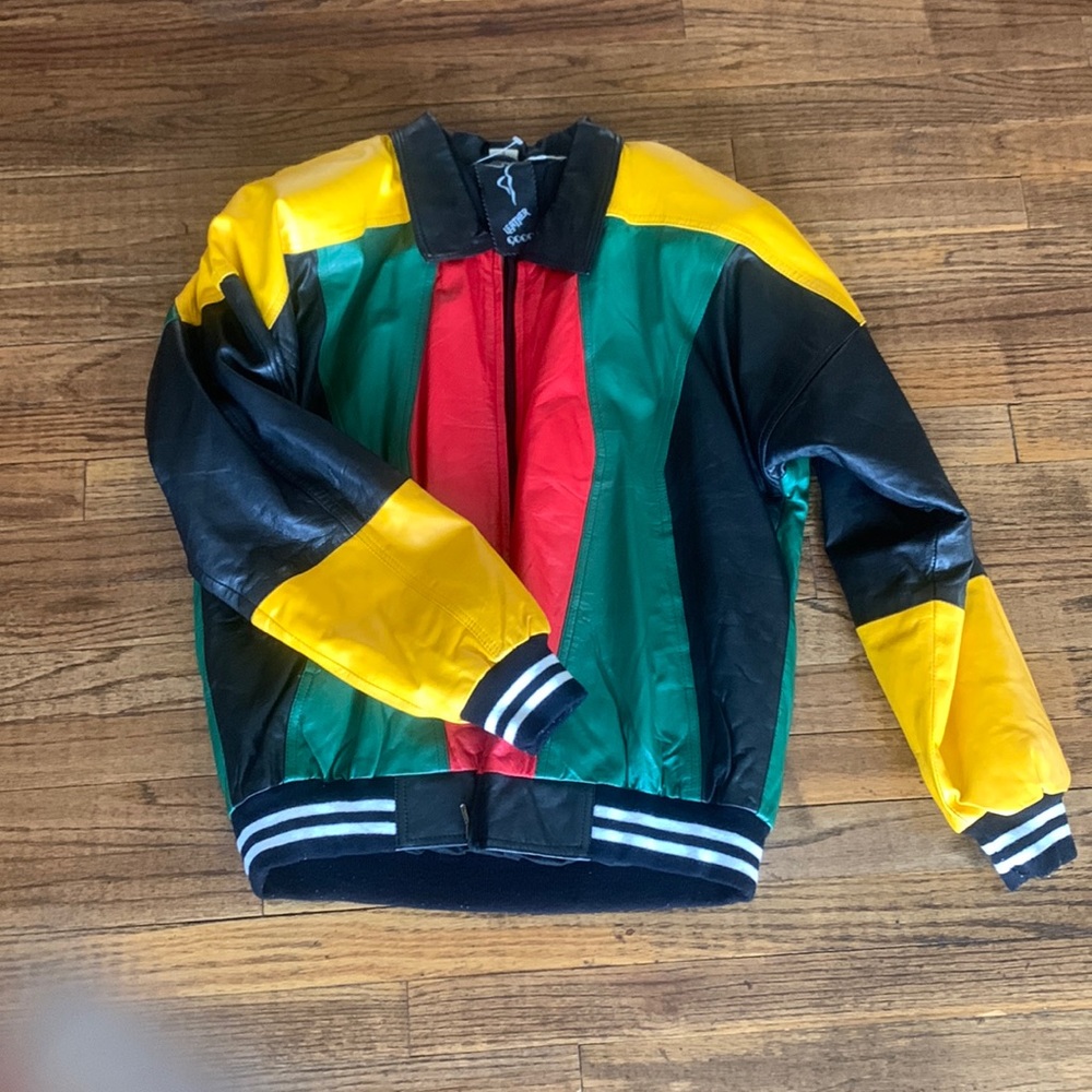 Genuine Leather Throwback Bomber Jacket